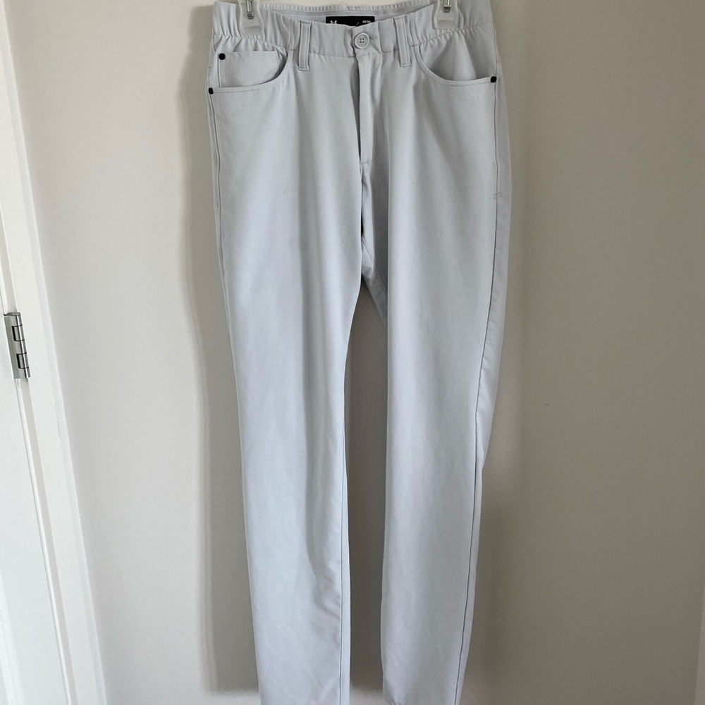 UNDER ARMOUR Men's Athletic Pants Classic Style Light Gray Size 30/34